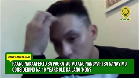 Benz Sangalang recounts his mother's murder when he was sixteen.